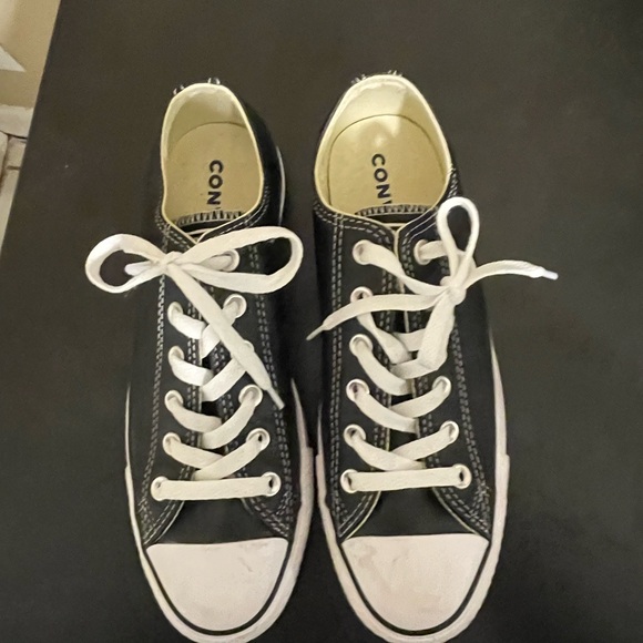 Converse Leather Black Chuck Taylor Sneakers - Picture 3 of 6